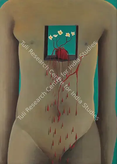 Surendran Nair (Artist), Romeo Keeps Bleeding, 2000, Painting