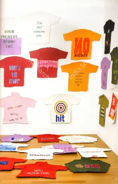 Ravi Kumar Kashi (Artist), Chatter
Thirty cast paper pulp tee-shirts, Painting