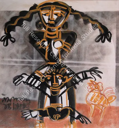 Ramananda Bandopadhyay (Artist), Kids, Painting