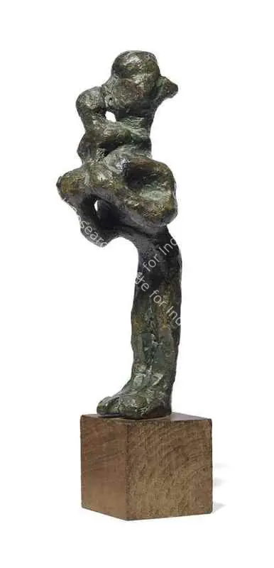 Leela Mukherjee (Artist), Untitled (Mother and Child), 1945, Sculpture