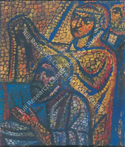 Jamini Roy (Artist), Family Of Christ, 1941, Painting