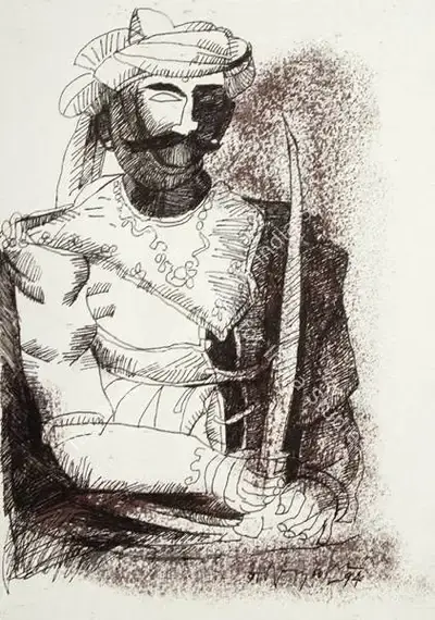 K.M. Adimoolam (Artist), Untitled, 1994, Painting