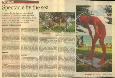 Mukund Padmanabhan (Photographer), Spectacle By the Sea, 2011, Newspaper Clipping