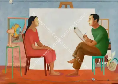 K.P. Reji (Artist), Study for a Love Painting, 2004, Painting