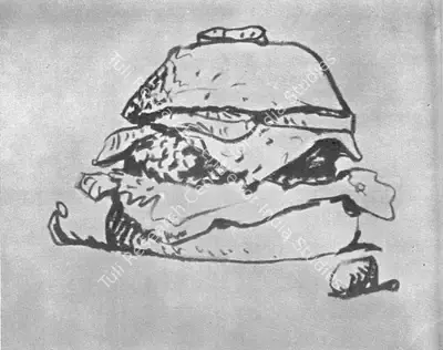 Oldenburg (Artist), Hamburger, 1962, Painting
