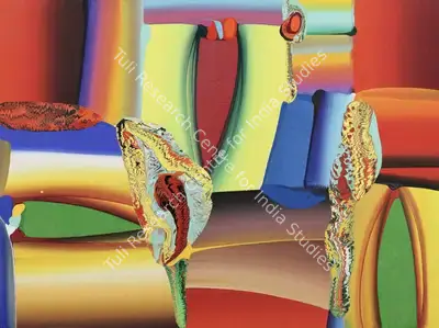 Bose Krishnamachari (Artist), Stretched Bodies, 2022, Painting