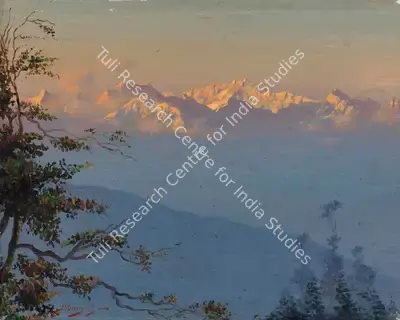 J.P. Gangooly (Artist), Untitled (Himalayan Landscape), Painting