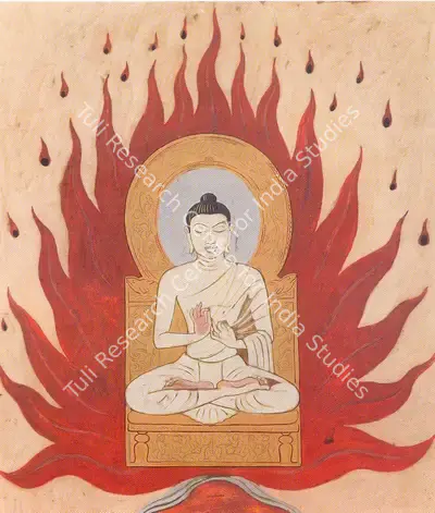 K.K. Hebbar (Artist), Buddha, 1965, Painting