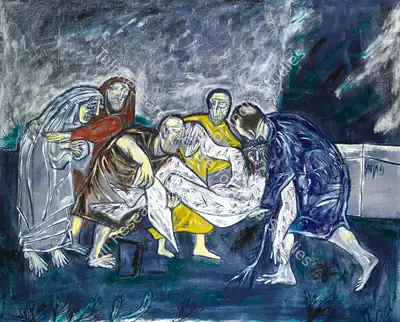 Souza, F.N. (Artist). The Deposition, 1963 | Painting, So.Lon/18.10.16, 2016 · Sotheby's