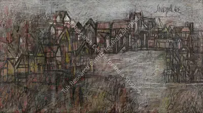 Souza, F.N. (Artist). Landscape. Oil on canvas, 1962 | Painting | FineArts | 00417551