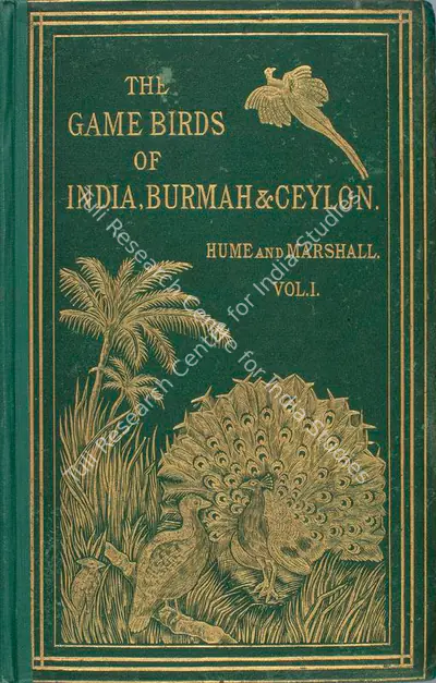 Allan Hume (Author), The Game Birds of India, Burmah and Ceylon, 1879, Authored Antiquarian Book