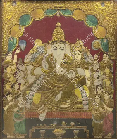 Tanjore School (Artist), Ganesha, Painting