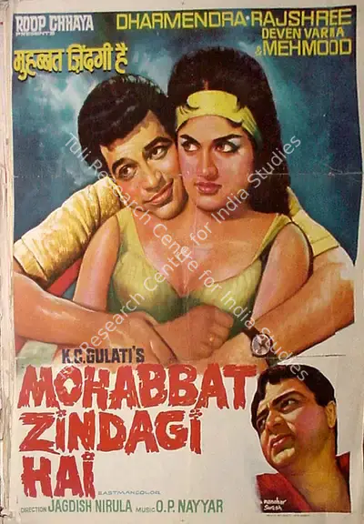 K.C. Gulati (Producer), Mohabbat Zindagi Hai, 1966, Full Sheet Poster