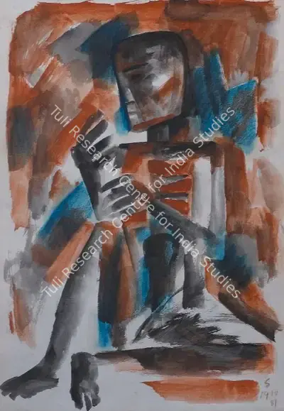Somnath Hore (Artist), Untitled, 1981, Painting