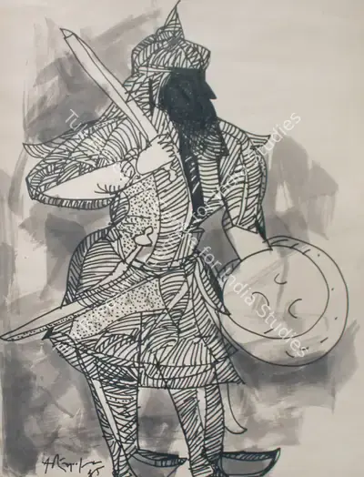 K.M. Adimoolam (Artist), Untitled, 1985, Painting
