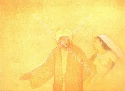 Abanindranath Tagore (Artist), A Scene from the Omar Kyyam, Painting
