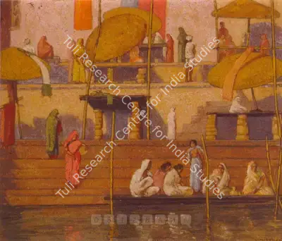 Lalit Mohan Sen (Artist), Benares, 1952, Painting