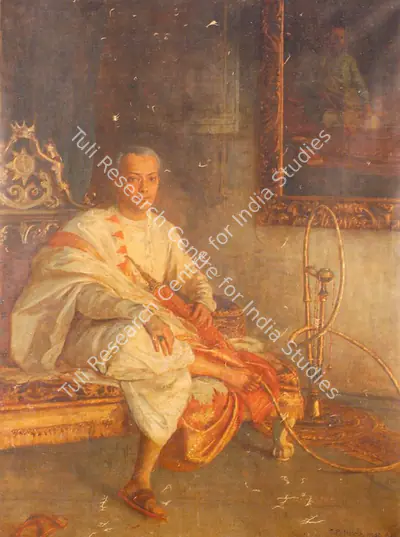 George Percy Jacomb Hood (Artist), Portrait Of Maharaja Sir Pradyot Kumar Tagore Bahadur, 1926, Painting