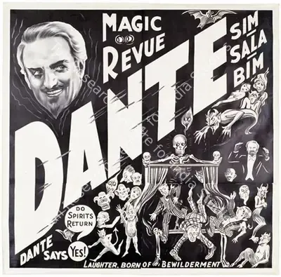Dante (Magician), Dante. Do Spirits Return, Magic Publicity Art & Memorabilia