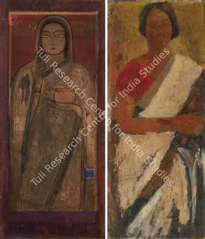 Jamini Roy (Artist), Woman, 1921, Painting