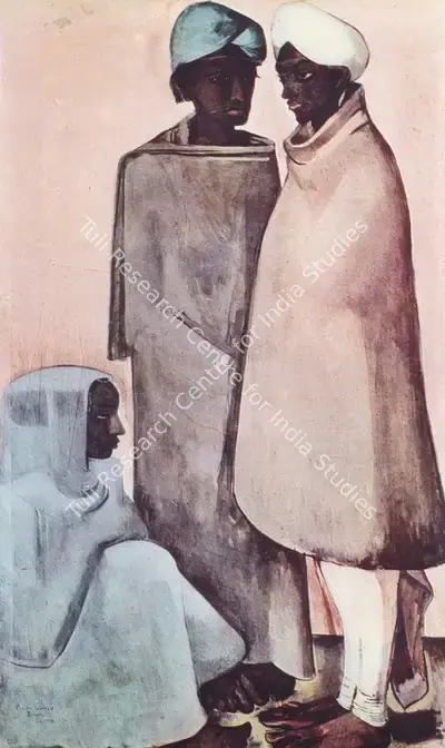 Amrita Sher-Gil (Artist), Hill Men, 1935, Painting