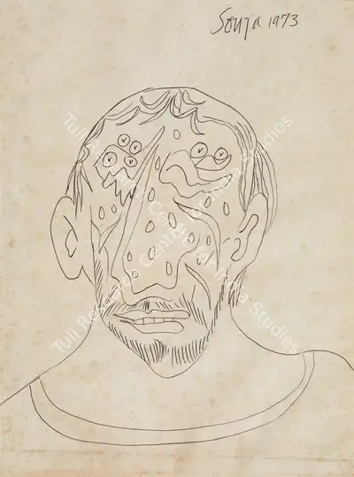 F.N. Souza (Artist), Untitled, 1973, Drawing