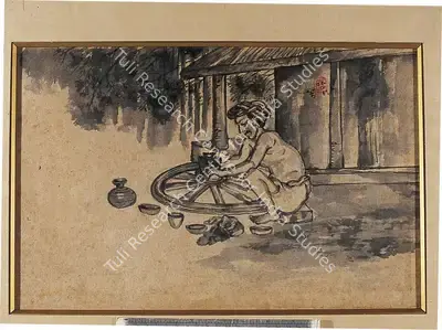 Nandalal Bose (Artist), The Potter, 1959, Painting