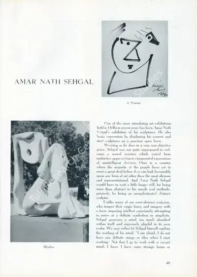 Anonymous (Essayist), Amar Nath Sehgal, 1955, Essay
