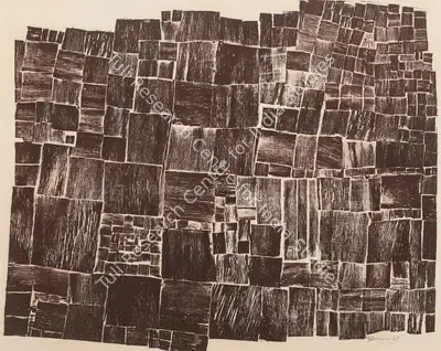 Zarina Hashmi (Artist), Wall, 1969, Graphic Art