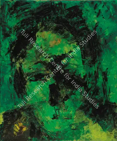 Mani Kaul (Artist), Head In Acrylic, 2005, Painting