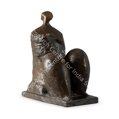 Prodosh Dasgupta (Artist), Untitled (Woman with Basket), 1990, Sculpture