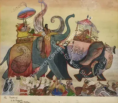 Jehangir Sabavala (Artist), The Festival, 1942, Painting