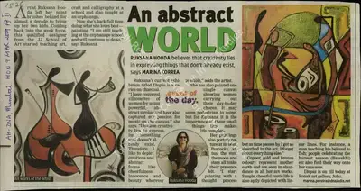 Marina Correa (Reporter), An Abstarct World, 2009, Newspaper Clipping