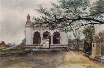 M.V. Dhurandhar (Artist), The Tomb, 1940, Painting