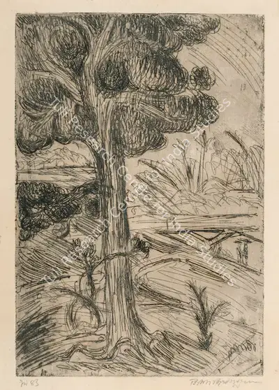 B.B. Mukherjee (Artist), Untitled, 1936, Graphic Art