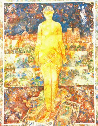 Sakti Burman (Artist), The River Seine, 2001, Painting