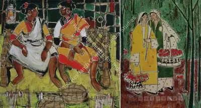 B. Prabha (Artist), Untitled, 1956, Painting