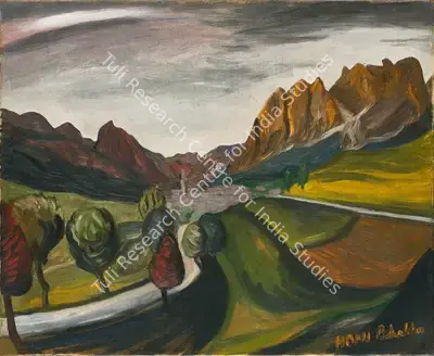 Bhabha, Homi J. (Artist). Landscape, n.d. | Painting, Pu.Onl/07.12.23, 2023 · Pundole