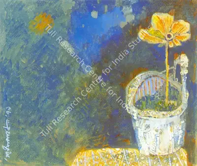 Ganesh Pyne (Artist), Still Life, 1979, Painting
