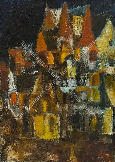 Akbar Padamsee (Artist), Paysage, 1961, Painting