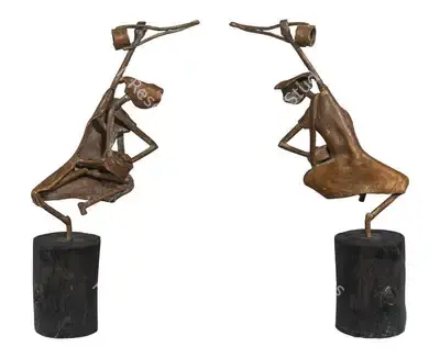 Hore, Somnath (Artist). Dancing Baul Singer. Bronze, early 1980s | Sculpture | FineArts | 00418025
