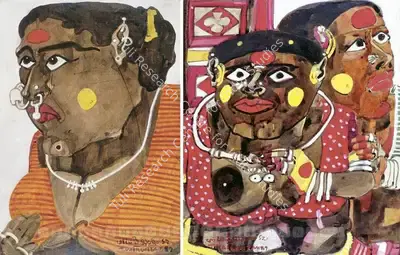 Thota Vaikuntam (Artist), Woman, 1987, Painting