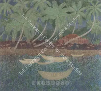 Bendre, N.S. (Artist). Untitled. Oil on canvas, 1974 | Painting | FineArts | 00598154