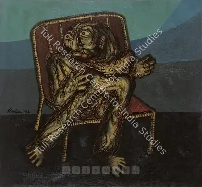 Mondal, Rabin (Artist). Man Horrified, 1982 | Painting, Os.Mum/09.09.06, 2006 · Osian's