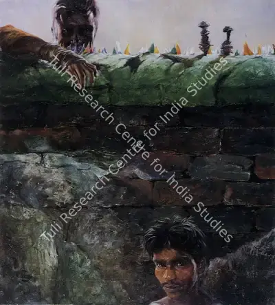 Bhattacharjee, Bikash (Artist). Untitled, n.d. | Painting, So.NeY/12.06.95