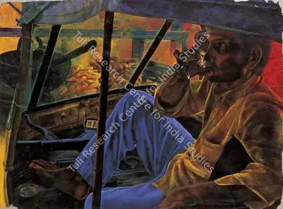 Binod Sharma (Artist), University Road, 2001, Painting