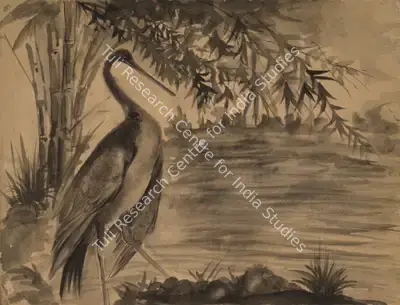 D.P. Roy Chowdhury (Artist), Crane Series, Painting