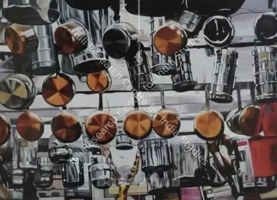 Gupta, Subodh (Artist). Untitled (Pot), 2004 | Painting, Ch.HoK/24.05.08, 2008 · Christie's