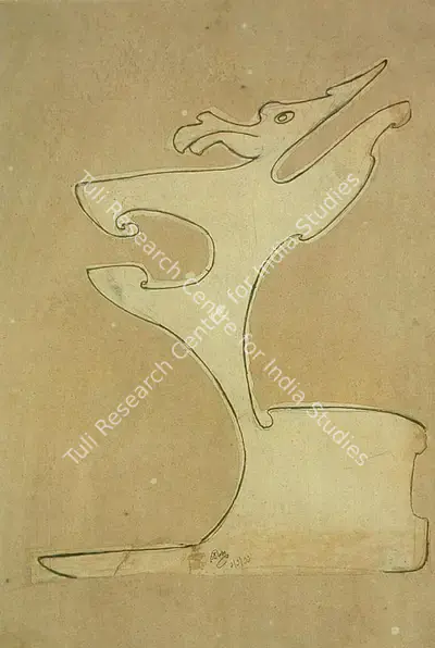 Rabindranath Tagore (Artist), The Bird, Collage