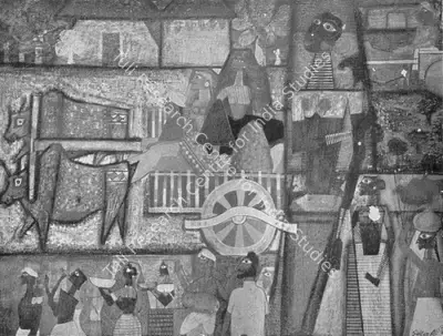 J. Sultan Ali (Artist), Bride and the Monk, 1959, Painting